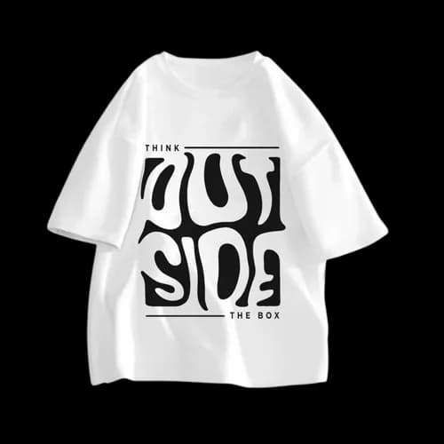 Think Outside the Box Oversized Graphic T-Shirt